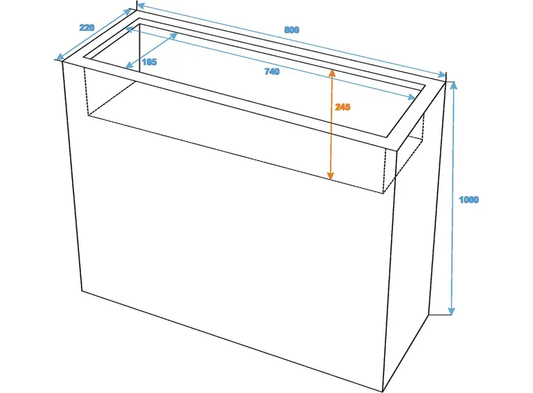 Europalms LEICHTSIN CUBE-100, shiny-red 