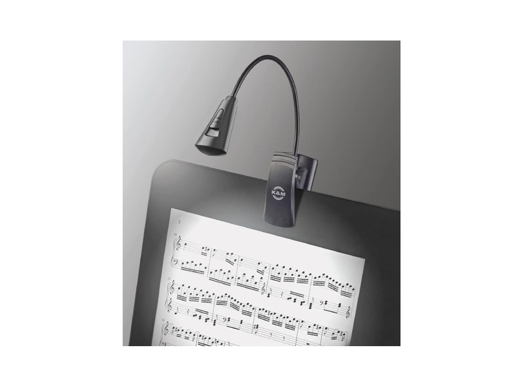 K&M 12242 Music stand light 2 LED Sort, FlexLight  Inc. 3x(AAA) 