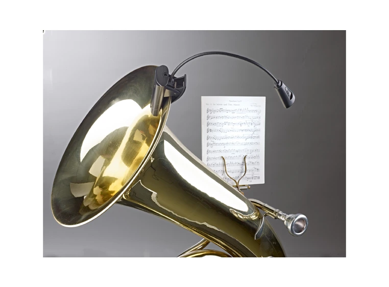 K&M 12242 Music stand light 2 LED Sort, FlexLight  Inc. 3x(AAA) 