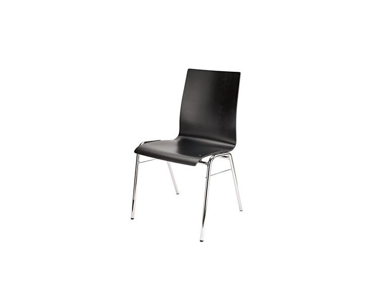K&M 13405 stablestol i sort tre ramme i rørformet stål