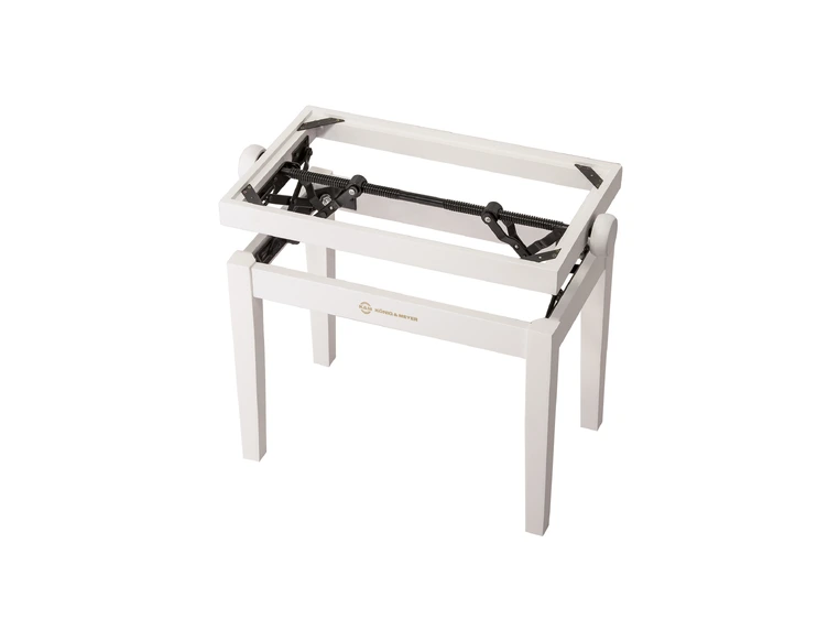 K&M 13710 Pianobenk tre-ramme, bøk hvit matt finish 