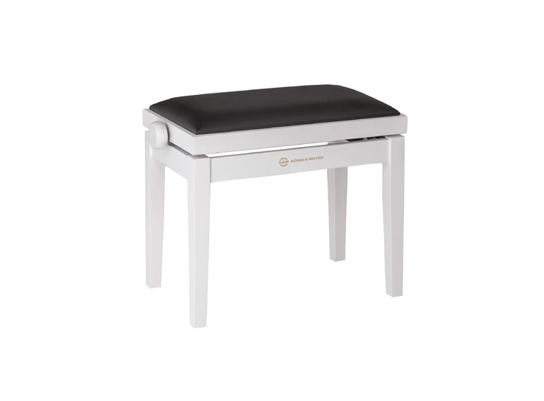 K&M 13710 Pianobenk tre-ramme, bøk hvit matt finish 