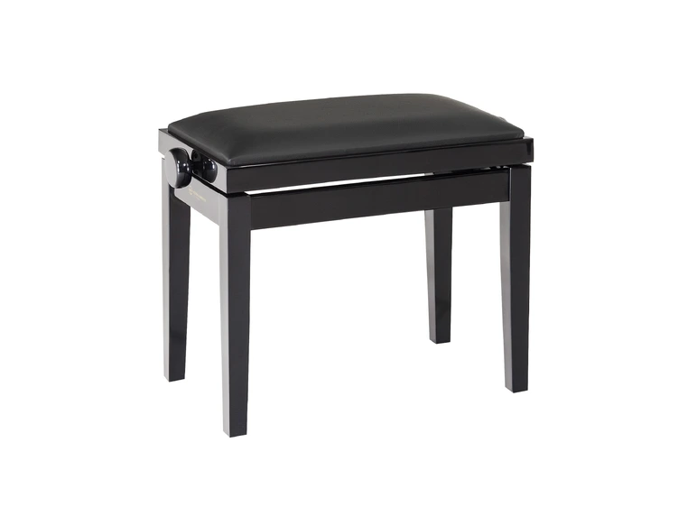 K&M 13840 Setepute for pianobenk 13700-13751. Sort skinn 