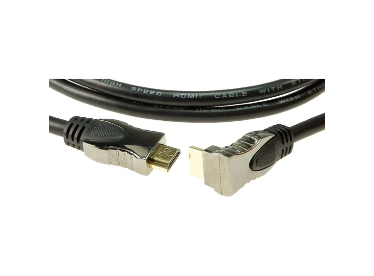 Klotz HA-HA-A3 HDMI High Speed UHD 4k Ethernet kabel m/en vinkel 3m 