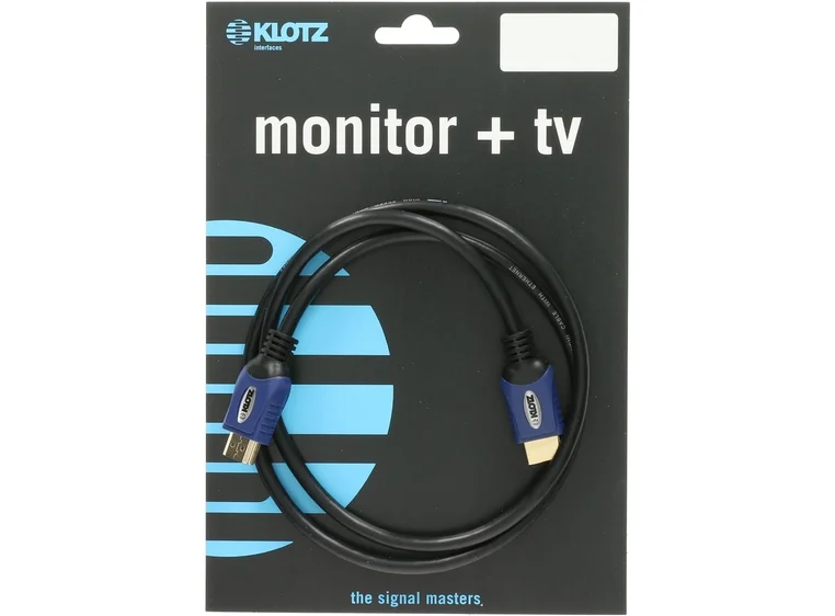 Klotz HA-HA-HE01 HDMI A-A high speed Ethernet channel 100 Mbit/s 1m 