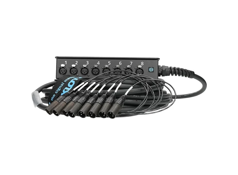 Klotz SLW080XE10 Straightlink 8 channels 8/0 XLR - single ground, 10m 