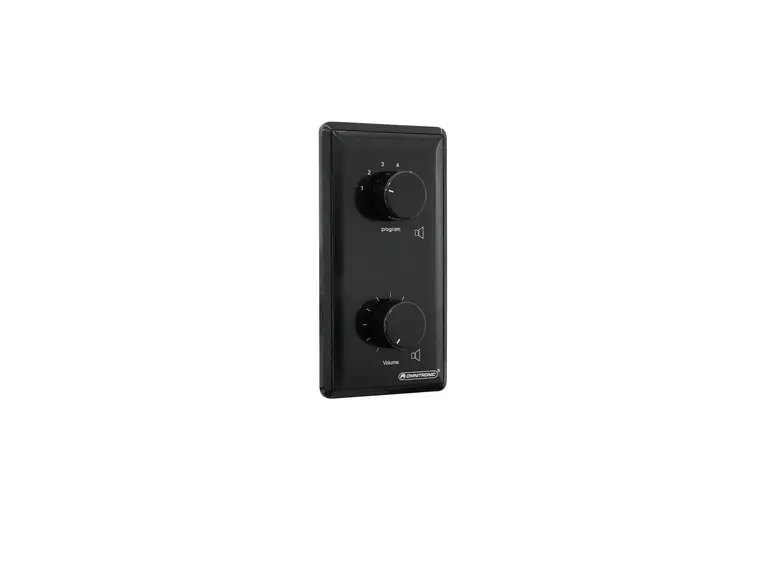 OMNITRONIC PA 5W mono Vol Contr/Prog Select, Black 