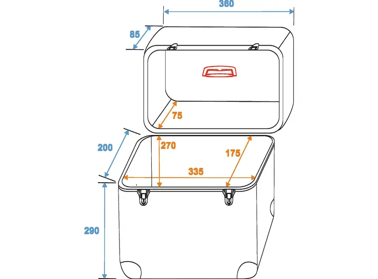 ROADINGER Record case ALU battle/booking, rounded 