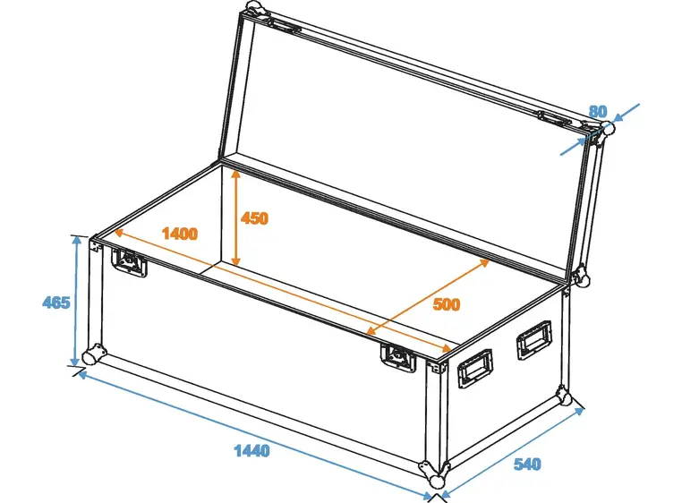 ROADINGER Universal case Profi 140x50x50cm 