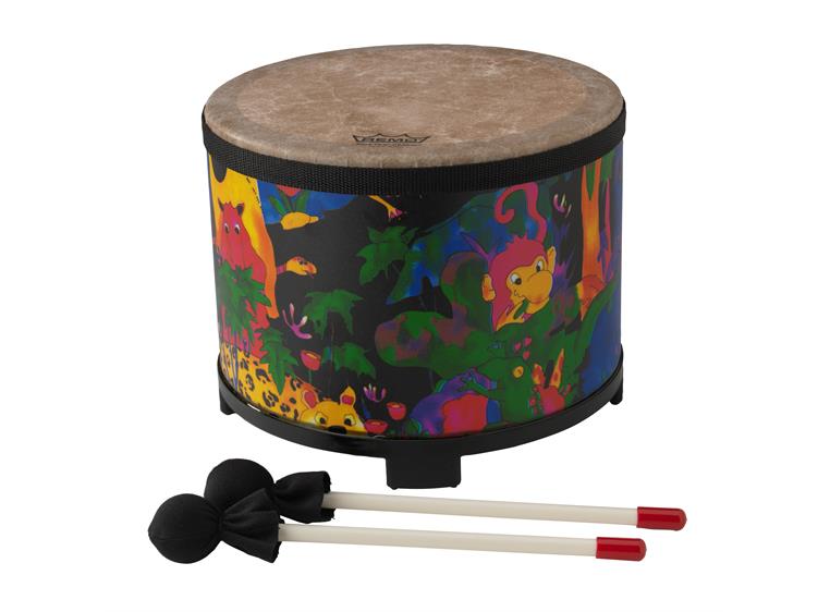 Remo KD-5080-01 Drum Kids Percussion Floor Tom 10"x7.5" Fabric Rain Forest