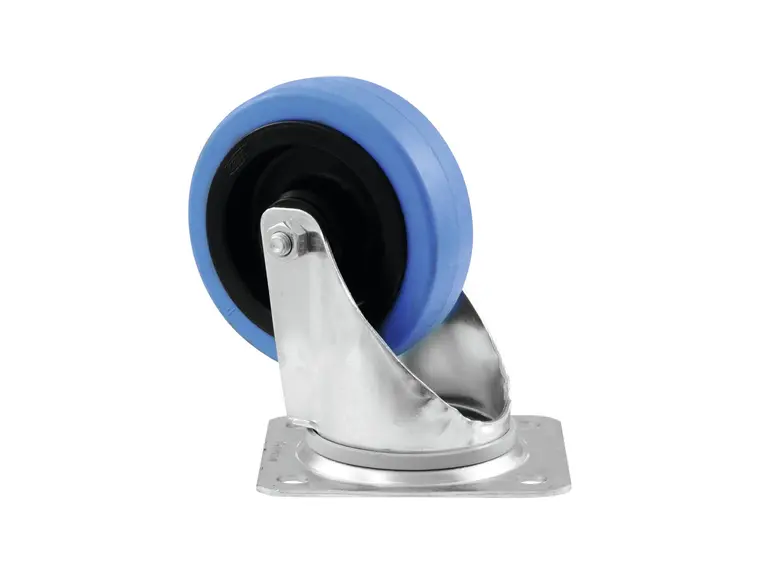 Roadinger Swivel Castor 100mm BLUE WHEEL light blue 