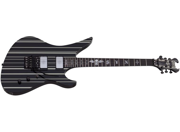 Schecter Synyster Gates Custom Gloss Black w/Silver Pin Stripes