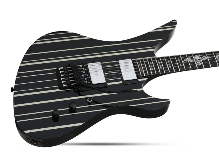 Schecter Synyster Gates Custom Gloss Black w/Silver Pin Stripes 