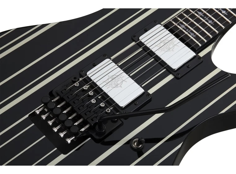 Schecter Synyster Gates Custom Gloss Black w/Silver Pin Stripes 