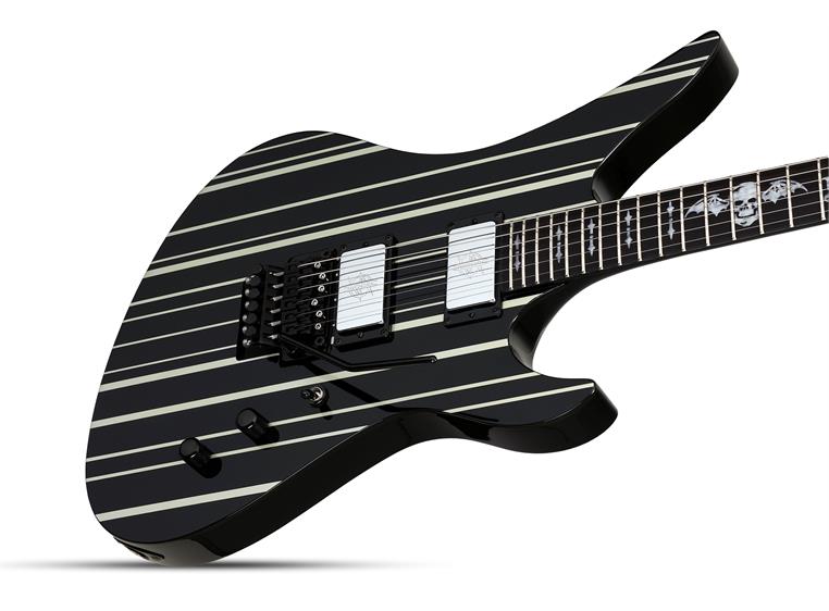 Schecter Synyster Gates Custom Gloss Black w/Silver Pin Stripes