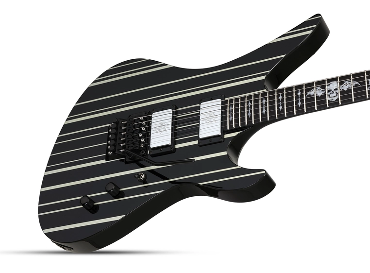 Schecter Synyster Gates Custom Gloss Black w/Silver Pin Stripes 