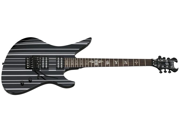 Schecter Synyster Standard Gloss Black with Silver Pin Stripes 