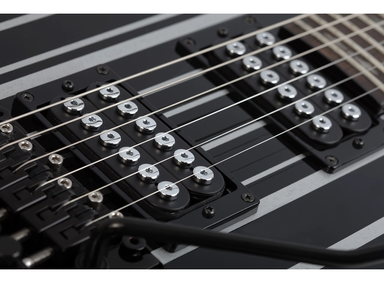 Schecter Synyster Standard Gloss Black with Silver Pin Stripes 