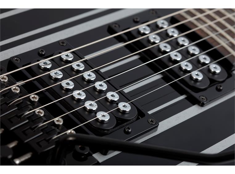 Schecter Synyster Standard Gloss Black with Silver Pin Stripes