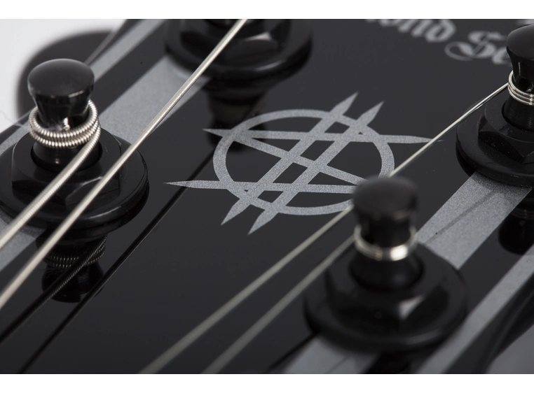 Schecter Synyster Standard Gloss Black with Silver Pin Stripes 