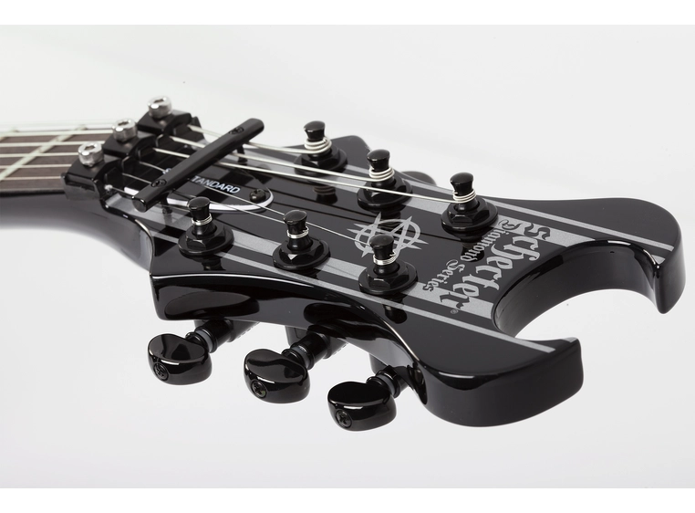 Schecter Synyster Standard Gloss Black with Silver Pin Stripes 