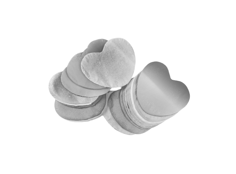 TCM FX Metallic Konfetti Hjerter 55x55mm, Sølv, 1kg 