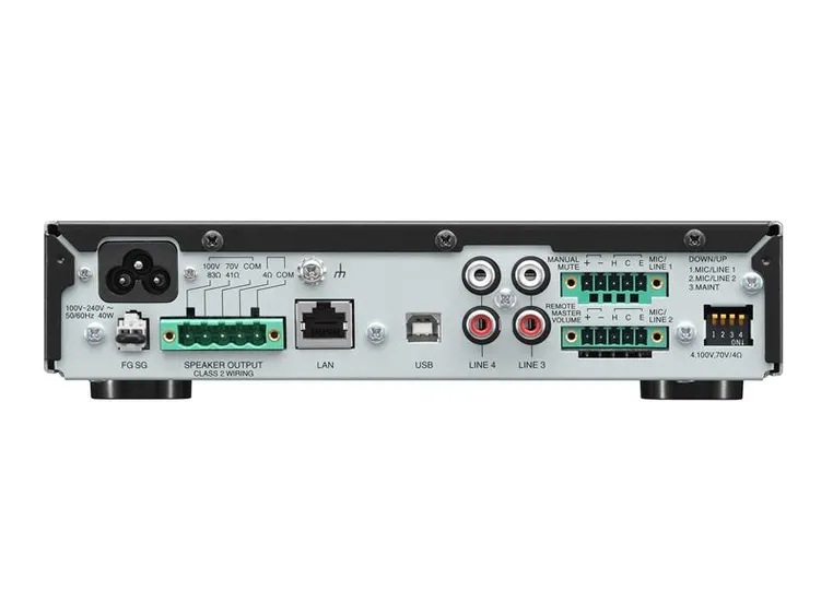 TOA A-5006 Mikseforsterker 1x60W 100V 2 Mikrofon 2 Linje DSP 