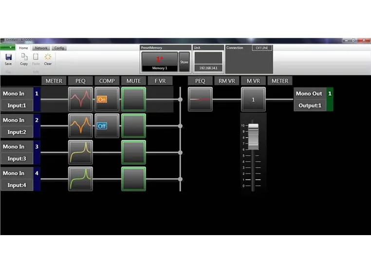 TOA A-5006 Mikseforsterker 1x60W 100V 2 Mikrofon 2 Linje DSP 