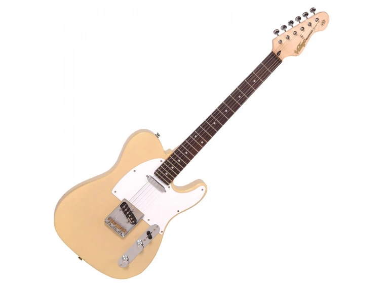 Vintage V62AB Electric Guitar Ash Blonde 