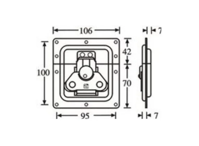 Adam Hall Hardware 17292 SP - Butterfly Latch medium with Sp 