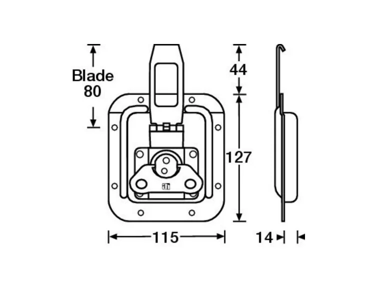 Adam Hall Hardware 17302 - Overlatch Butterfly Latch Large 1 