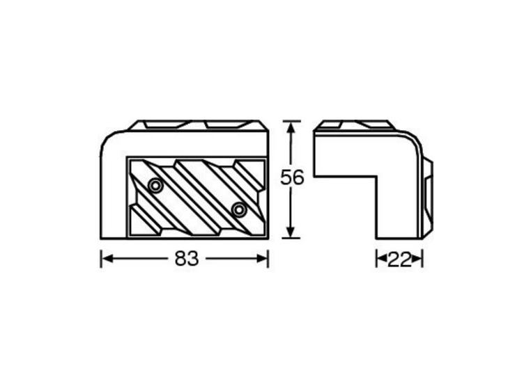 Adam Hall Hardware 4013 - Cabinet Corner plastic stackable b