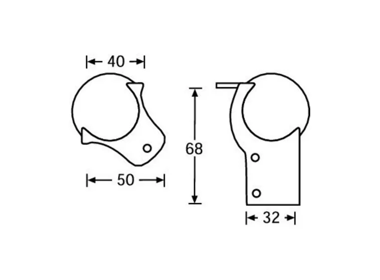 Adam Hall Hardware 41201 - Ball Corner medium with integrate 