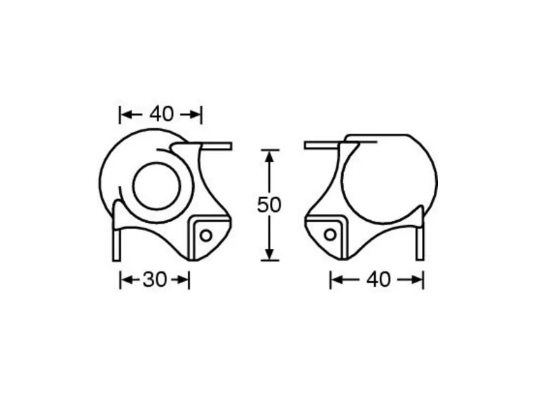 Adam Hall Hardware 4128 - Ball Corner medium three-leg crank 