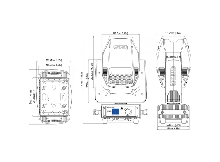 Briteq BT-Shark Moving head 200W White LED, 10-25º 