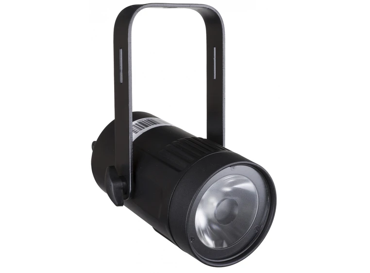 Briteq COB spot, 15W, RGBW, 4° Sort, 10° & 45° filter inkl. DMX 