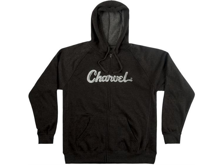 Charvel Logo hettejakke, kullgrå, M