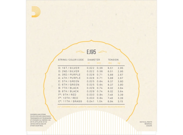 D'Addario EJ95 Oud/11-str. (sett) (022-041) 