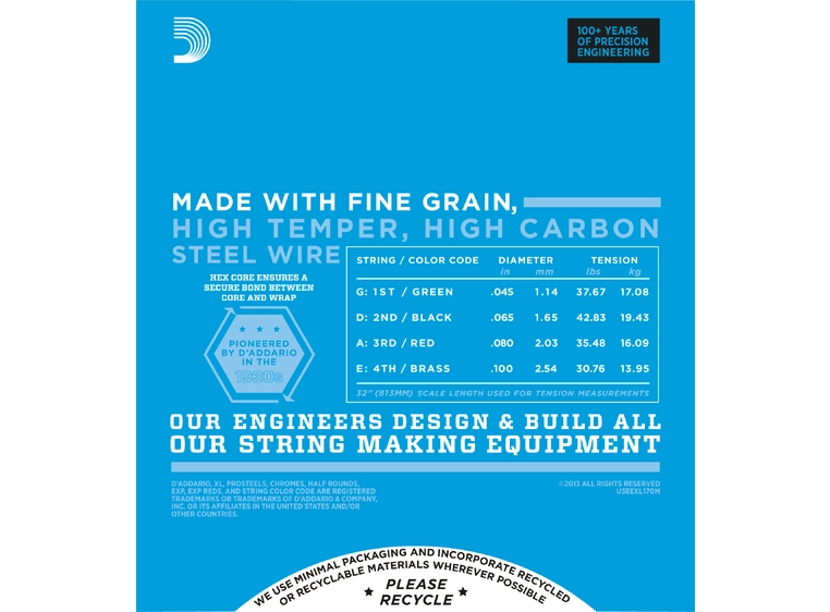 D'Addario EXL170M El.Bass (045-100) (Medium Scale) 