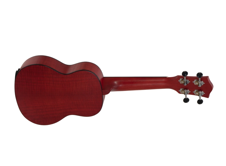 Dimavery UK-100 Soprano ukulele flamed red 