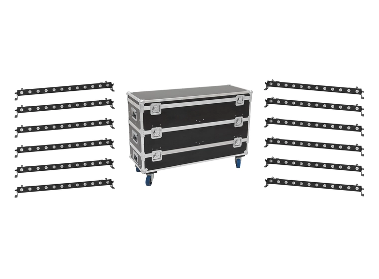 Eurolite Set 12x LED BAR-12 QCL RGBW Bar & Case L 