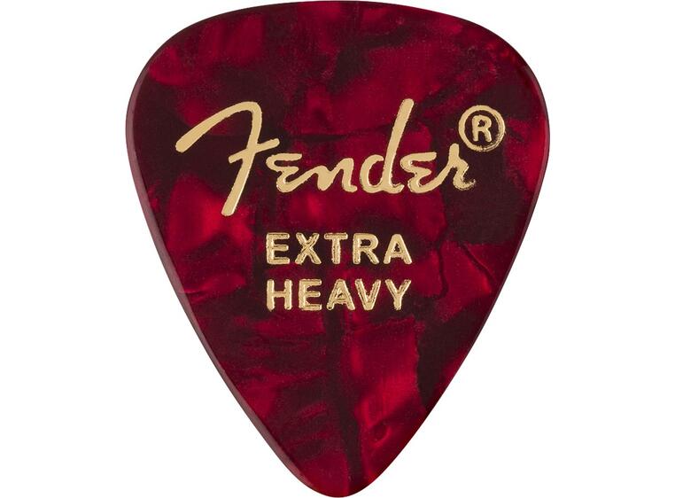 Fender 351 Shape Red Moto, Extra Heavy 12-pakning