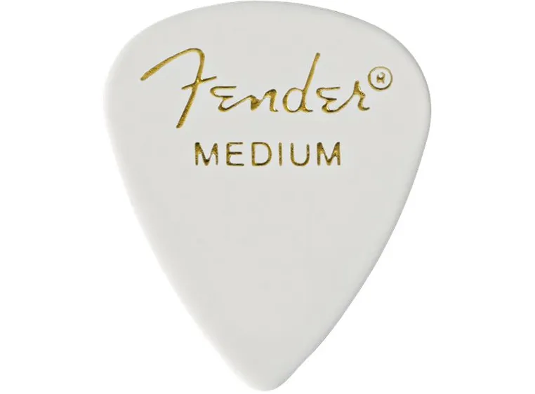 Fender 351 Shape, White, Medium (12-pakning) 