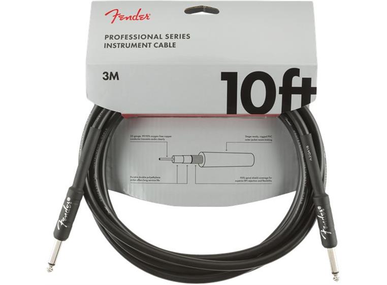 Fender Professional Instrument Cable Straight/Straight, 10', Black
