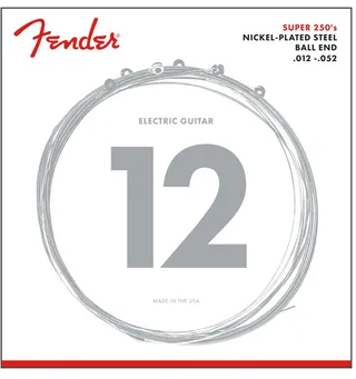 Fender Super 250 Guitar Strings (012-052) Nickel Plated Steel, Ball End