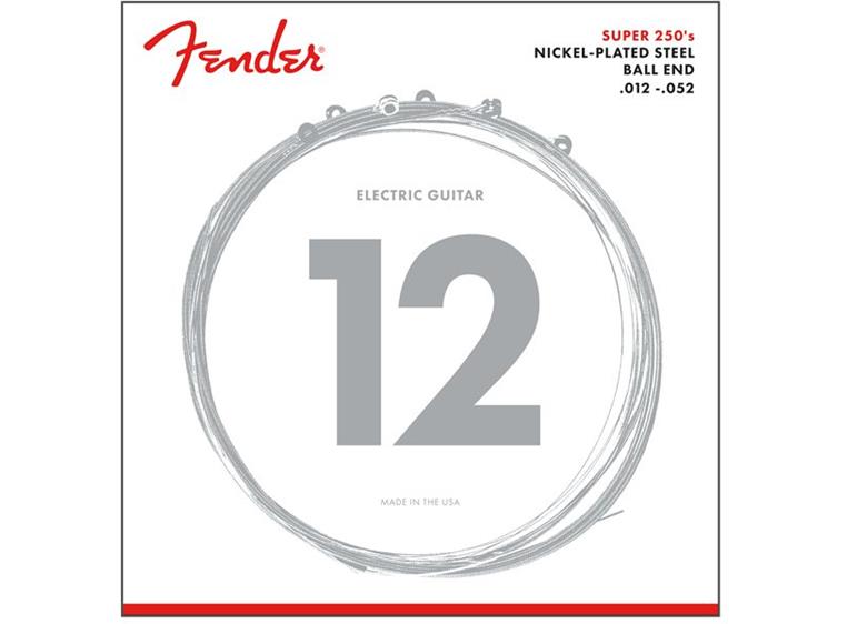 Fender Super 250 Guitar Strings (012-052) Nickel Plated Steel, Ball End