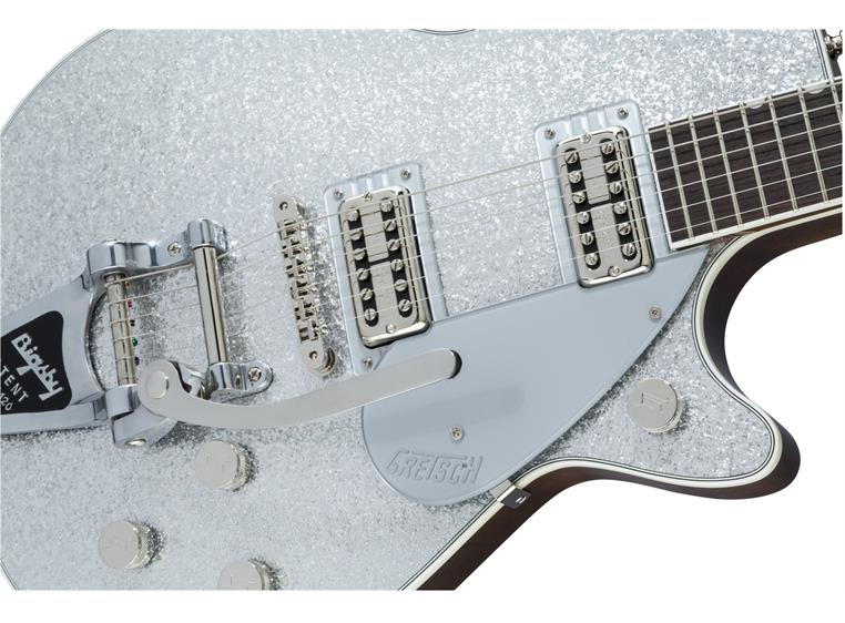 Gretsch G6129T Players Edition Jet FT Bigsby, RW, Silver Sparkle