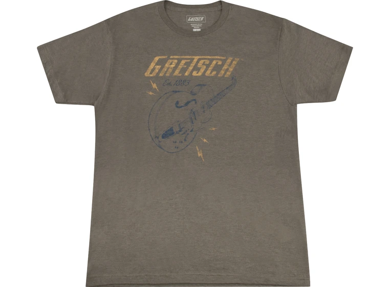 Gretsch Lightning Bolt T-Shirt Brown S 