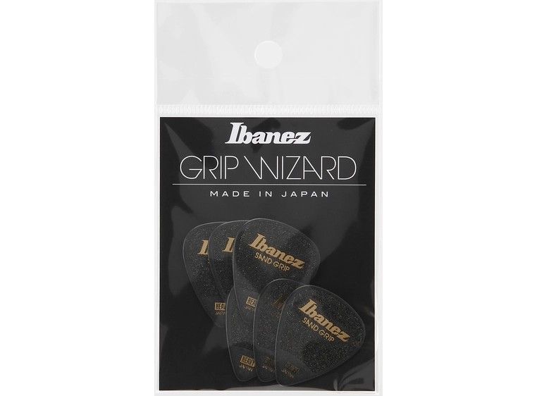Ibanez PPA14HSG-BK Plekter Sand Grip Heavy Black 6-pakning 