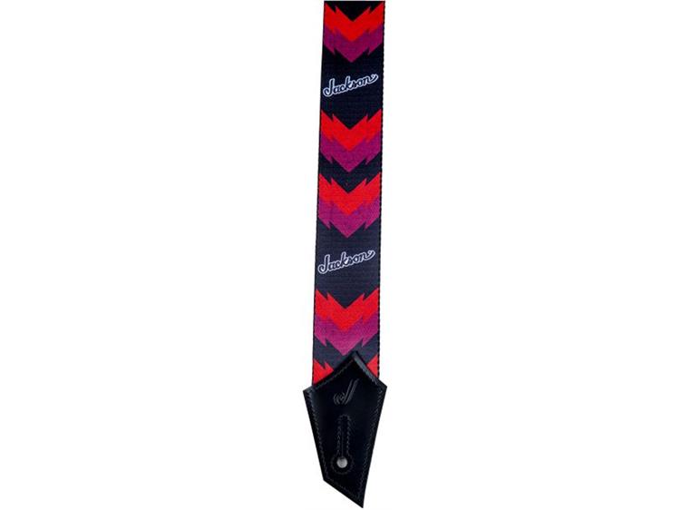 Jackson Strap with Double V Pattern Black/Red